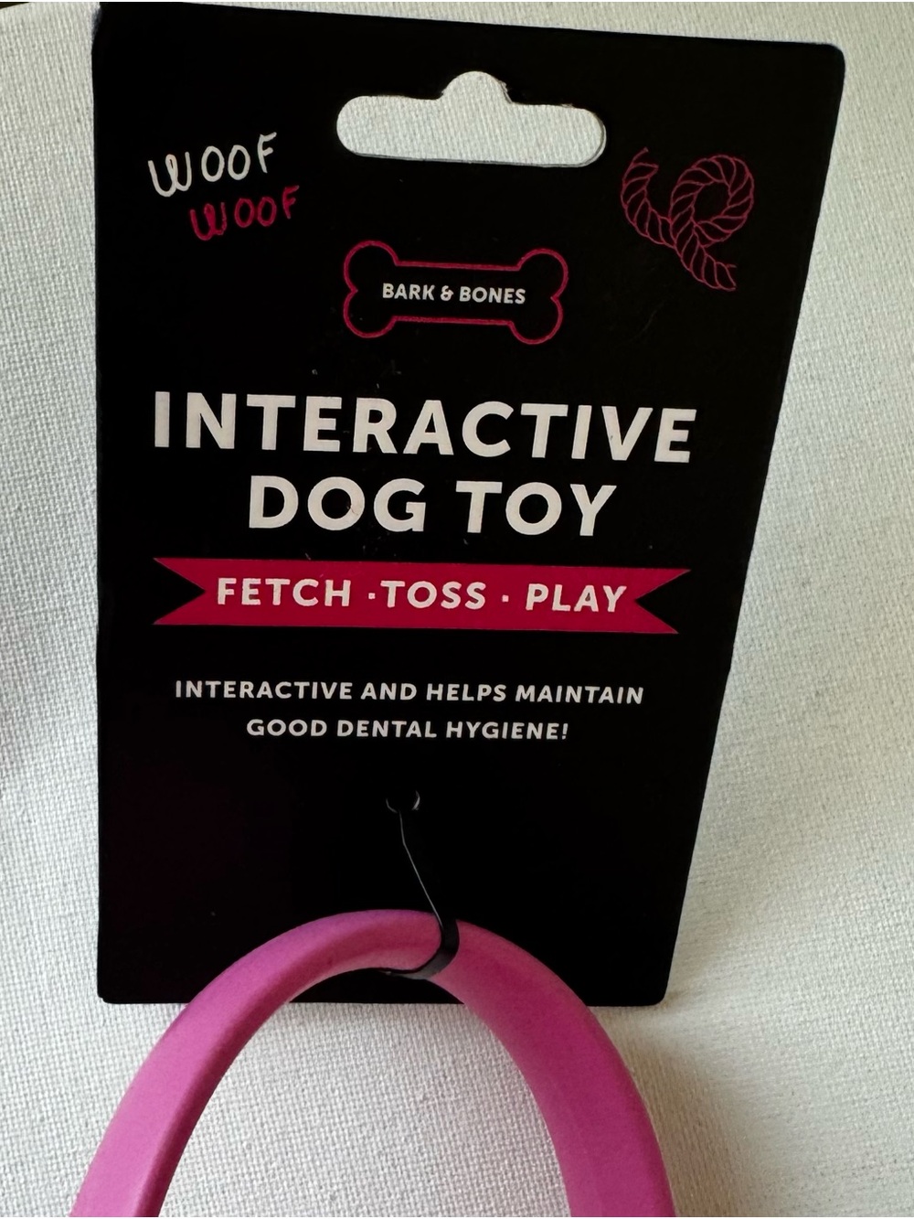 Interactive Dog Toy Rope Ball . Tug . Toss. Fetch Pink - Picture 2 of 6